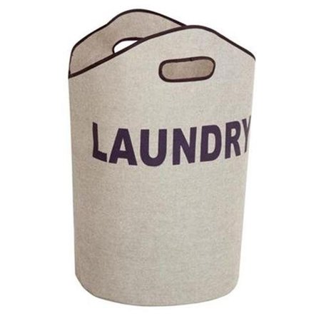 HONEY-CAN-DO Honey-Can-Do LDY-02915 laundry tote ; heather gray / navy LDY-02915